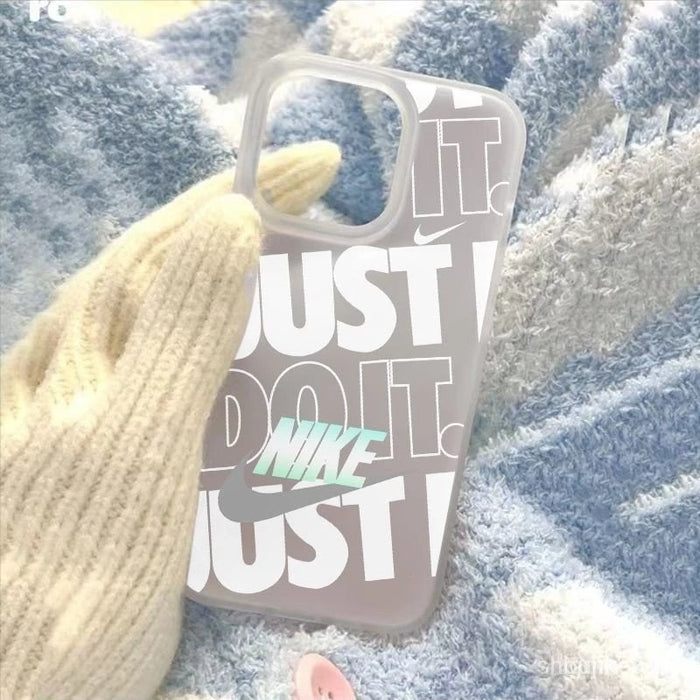 Case iPhone Nike Just Do It Translúcida